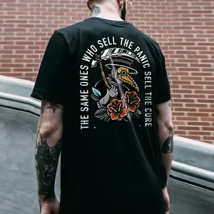 The Same Ones Who Sell The Panic Sell The Cure Printed Men's T-shirt, Basic Tee, T shirt Cotton, T Shirt Comfortable.