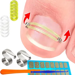 Toe Nail Hooks, 1 Set Nail Manicure Kit Nail Tool for Growing Into Meat, Nail Inlay Sets, Nail Inlay Patches, Nail Inlay Hooks, Professional Nail Care Products for Women & Men, Nail Supplies Equipment