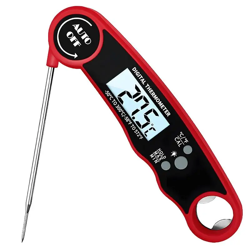 Digital Meat Thermometer, 1 Count Waterproof Food Thermometer, Instant Read Kitchen Thermometer for Dining Room Barbecue Home