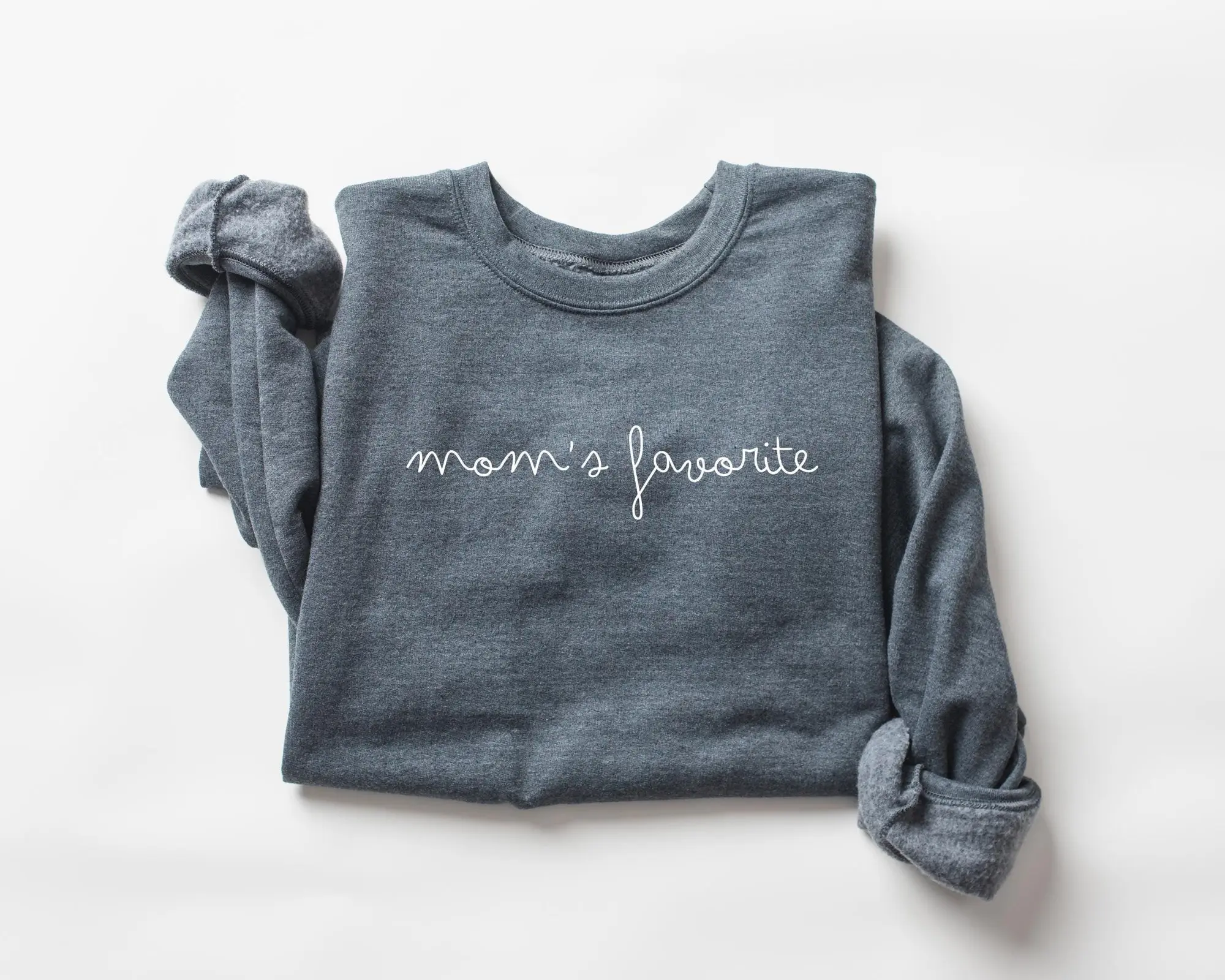 Moms Favorite Sweatshirt, Mom's Favorite - Crewneck Sweatshirt, Favorite Child Gift, Funny gift for Sibling