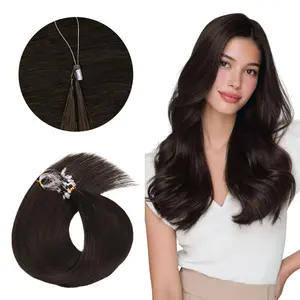 GOO GOO Micro Link Feather Tip Extensions Remy Human Hair, Invisible Loop Hair Extensions Straight Hair for Natural Look & Volume#SummerVibes