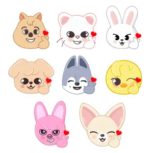 Stay Sticker Decals Waterproof Cartoon Car Decal 4.5inch Adorable Animal Faces for Car Styling