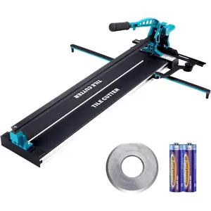VEVOR Manual Tile Cutter, 32 inch, Porcelain Ceramic Tile Cutter with Tungsten Carbide Cutting Wheel, Infrared Positioning, Anti-Skid Feet, Durable Rails for professional installers or beginnersVEVOR Super Brand Day