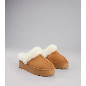 Cozy Girl Platform Faux Fur Slippers