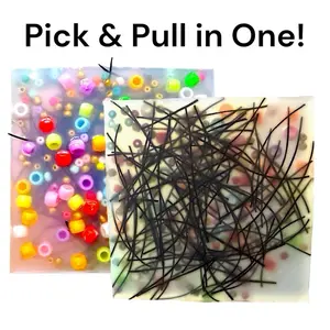 NEW ARRIVAL 2 in 1 “BirdNest"&Bead fidget pick pad w/Tweezers! May help people who suffer from Trichotillomania, Dermatillomania, stress relief, ASD, OCD,Kid tactile fidget for back to school anxiety relief,great classroom prize !