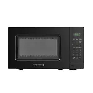 BLACK+DECKER 0.7 Cu Ft LED Digital Microwave Oven in Black with Child Safety Lock
