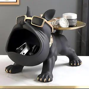 Creative Dog Design Storage Ornament, 1 Count Creative Dog Statue, Home Decor for Living Room, Entrance Display, Modern Home Decoration