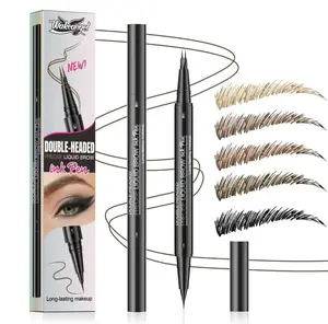 Hair-like Eyebrow Pen,2-in-1 Waterproof Brow Penwith 2 Tip, with Dual-ended Eyebrow Brush, CosmeticMakeup