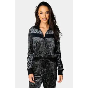 Carmela Velour Track Jacket - Olive