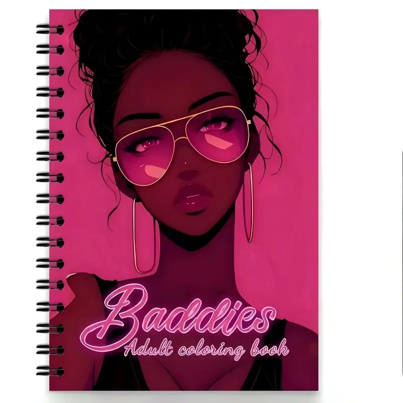 New Best-Selling A4 Women's Manga Spiral Notebook, Coloring Book, Drawing Fill-In-Color Book, Thickened Writing Book