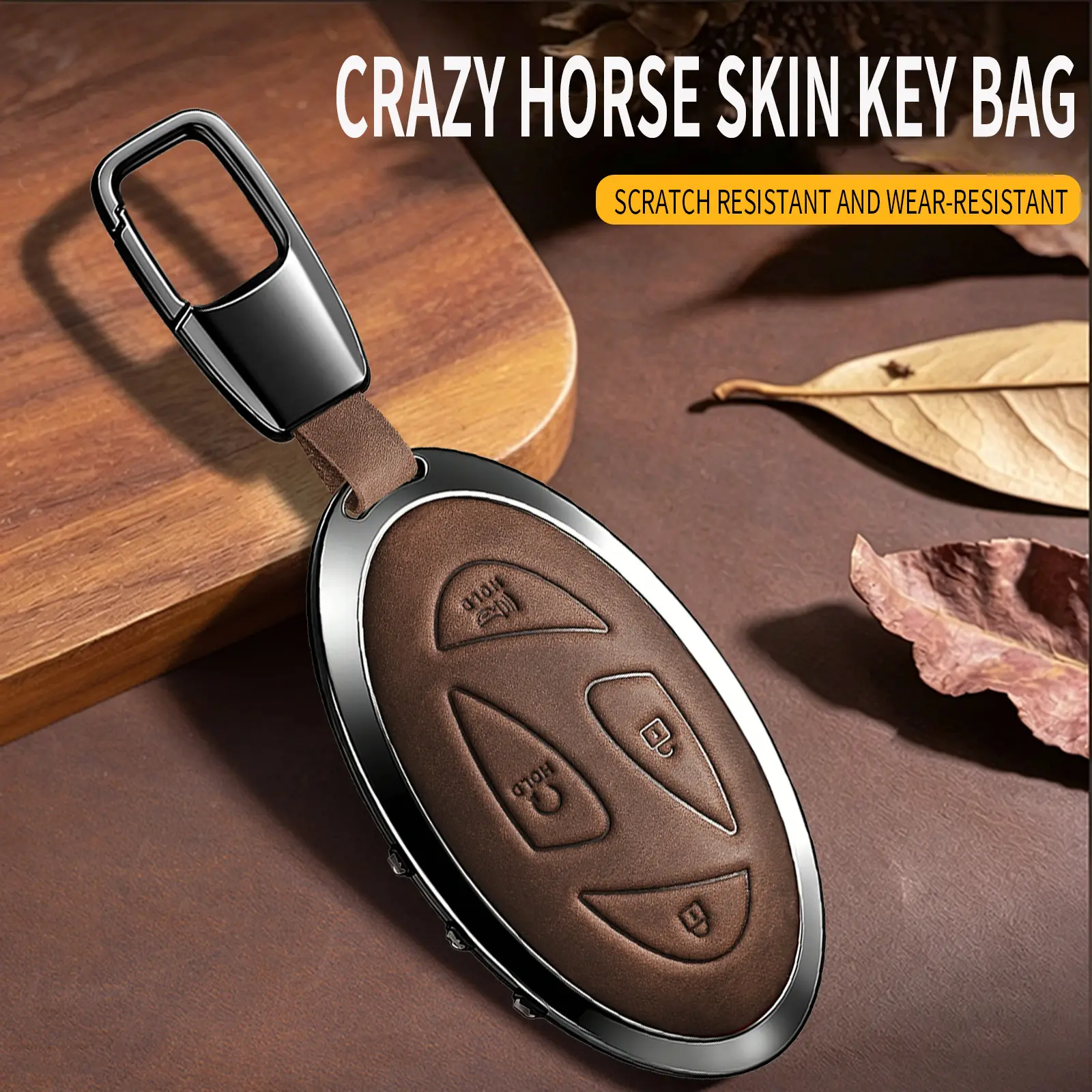Compatible with Hyundai Key Fob Cover & metal Keychain, Keyfob Case for Santa Fe, Sonata, Tucson, Grandeur, Ioniq 6, KONA, Elantra - For 7 Button Remote (2022-2025)
