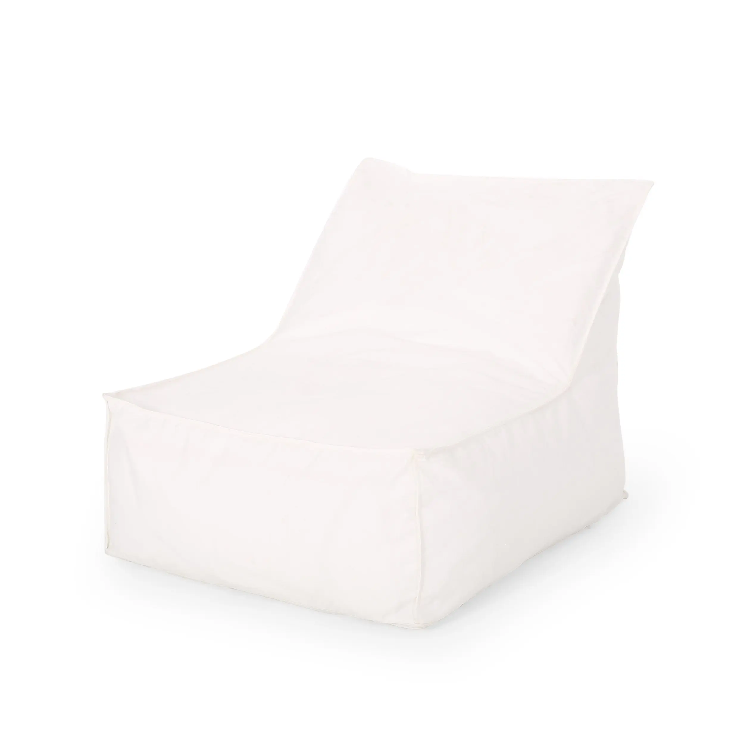 GDFLePouf Mikayel 3 Ft Outdoor Contemporary Water Resistant Fabric Bean Bag - Outdoor Chaise Lounge, Patio Furniture, Floor Seating, All-Weather Piece with Childproof Zip