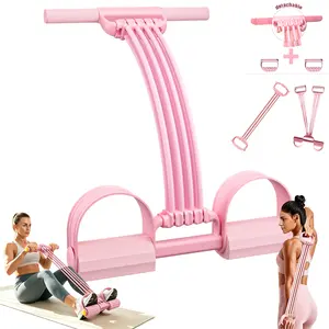 Multi-functional Pedal Resistance Band Trainer – Portable Foot Pedal Fitness Equipment Home Gym Full Body Workout,  Abdominal Training