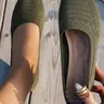 Women's Ballet Flats, Round Toe Mary Jane Shoes, Adjustable Comfortable Knit Slip-Ons, Comfy Casual Flats, Classic Daily Wear, Rubber