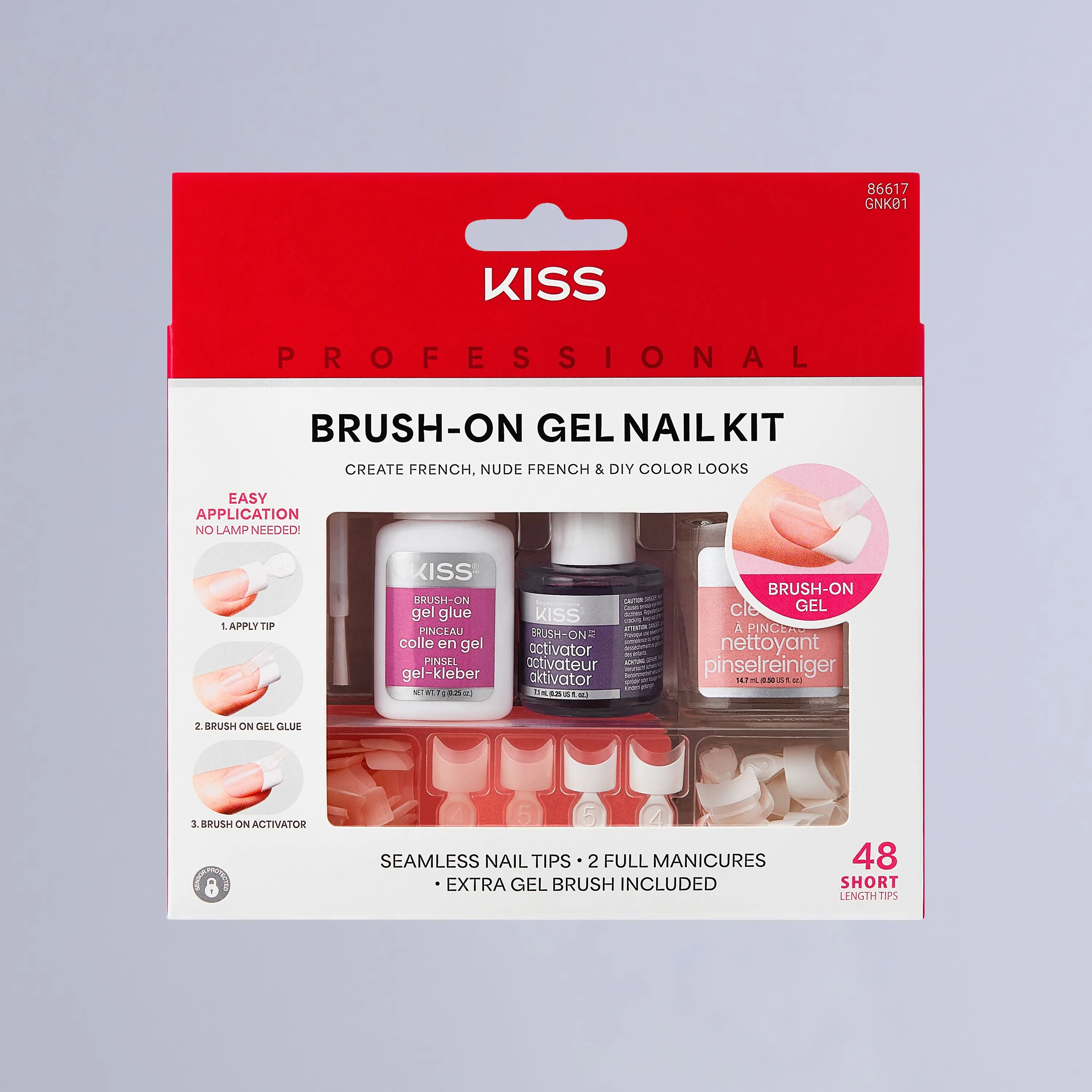 Kiss Brush-On Gel Nail Kit | 48 White & Natural French Tips, Gel Manicure, Salon Gel Nails Kiss Brush-On Gel Nail Kit | 48 White & Natural French Tips, Gel Manicure, Salon Gel Nails