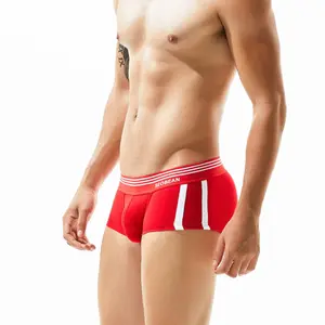 Holiday Celebration Men's Athletic Menswear Cotton Boxer Underwear Medium-Low Waist Comfortable Skin-Friendly for Daily Wear summervibes