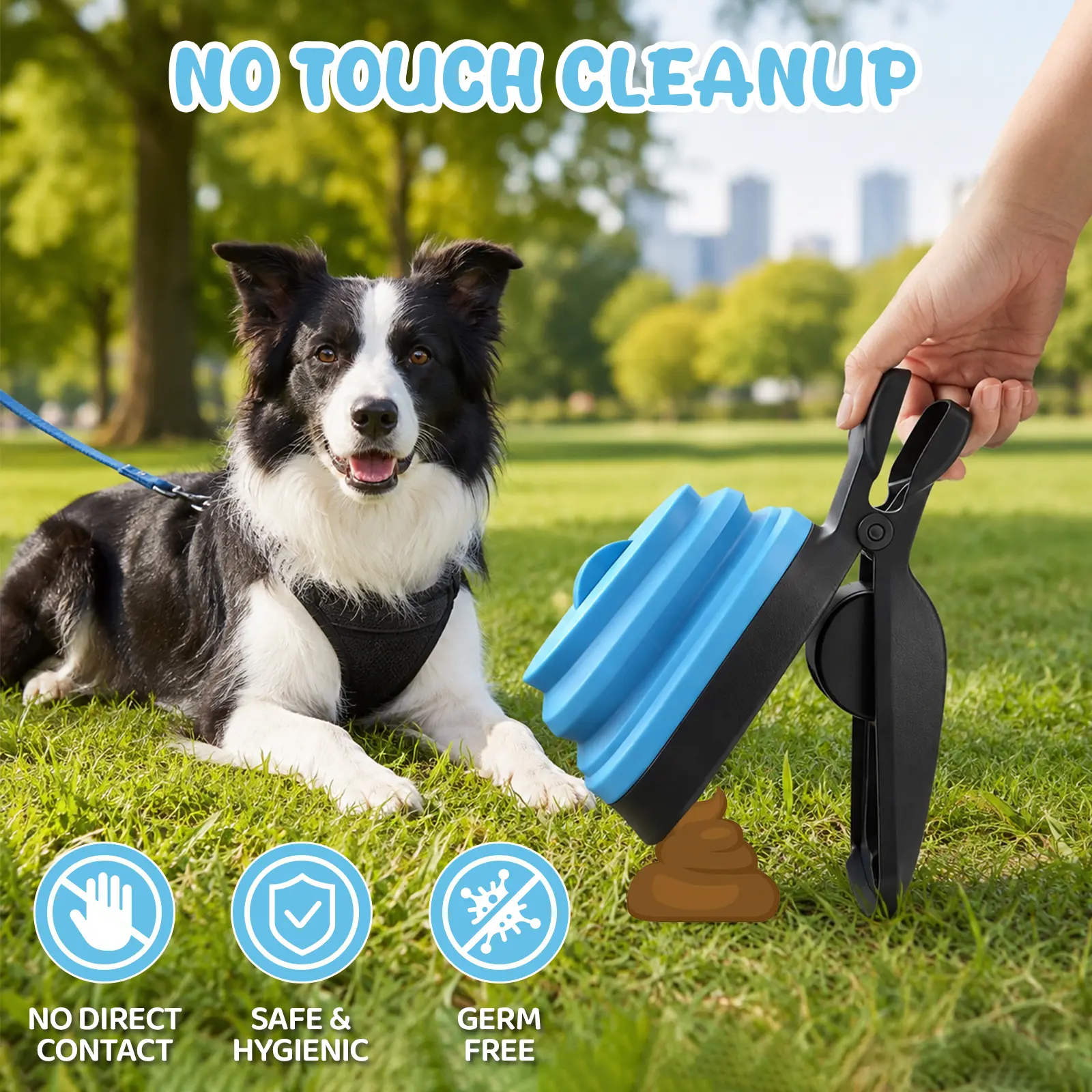 【Deal】Zoonigo Dog Pooper Scooper with Bag Holder, Small Medium Large Size Options, Portable Dog Waste Picker for Walks & Backyard