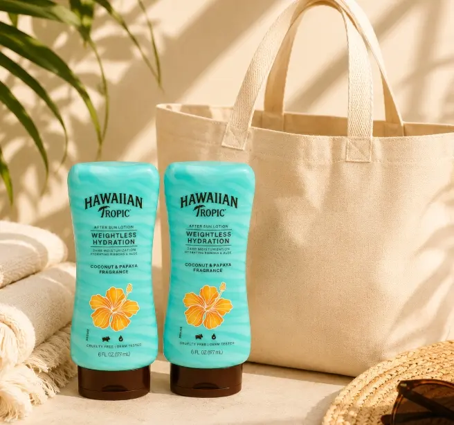 After Sun Lotion, Weightless Hydration Body Moisturizer with Aloe & Shea Butter, Scented with Coconut Papaya, 6 fl oz Twin Pack