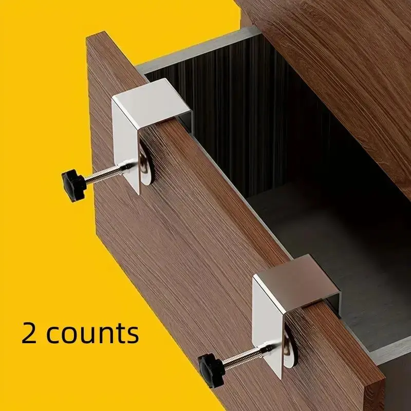 Drawer Panel Fixing Clip, Sturdy Fixing Clip, Quick Woodworking Auxiliary Installation Tool, Woodworking Auxiliary Installation Tool, Clamp with Thread