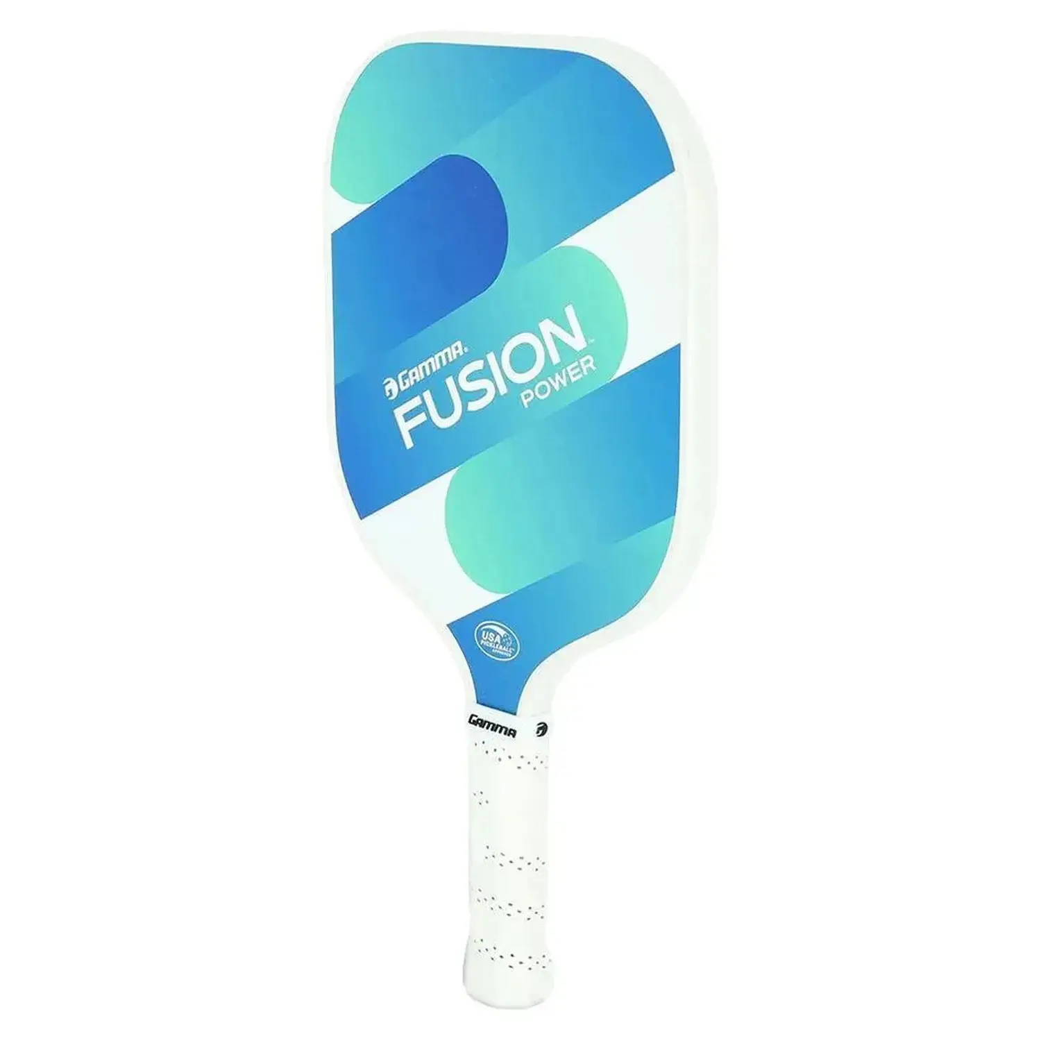 Fusion Power Pickleball Paddle - Blue & Green, Extra-Wide Fiberglass Design, Durable Textured Fiberglass Hitting Surface, Generous Sweet Spot, Affordable Price for Beginners, Versatile for Outdoor Paddle Tennis Activities