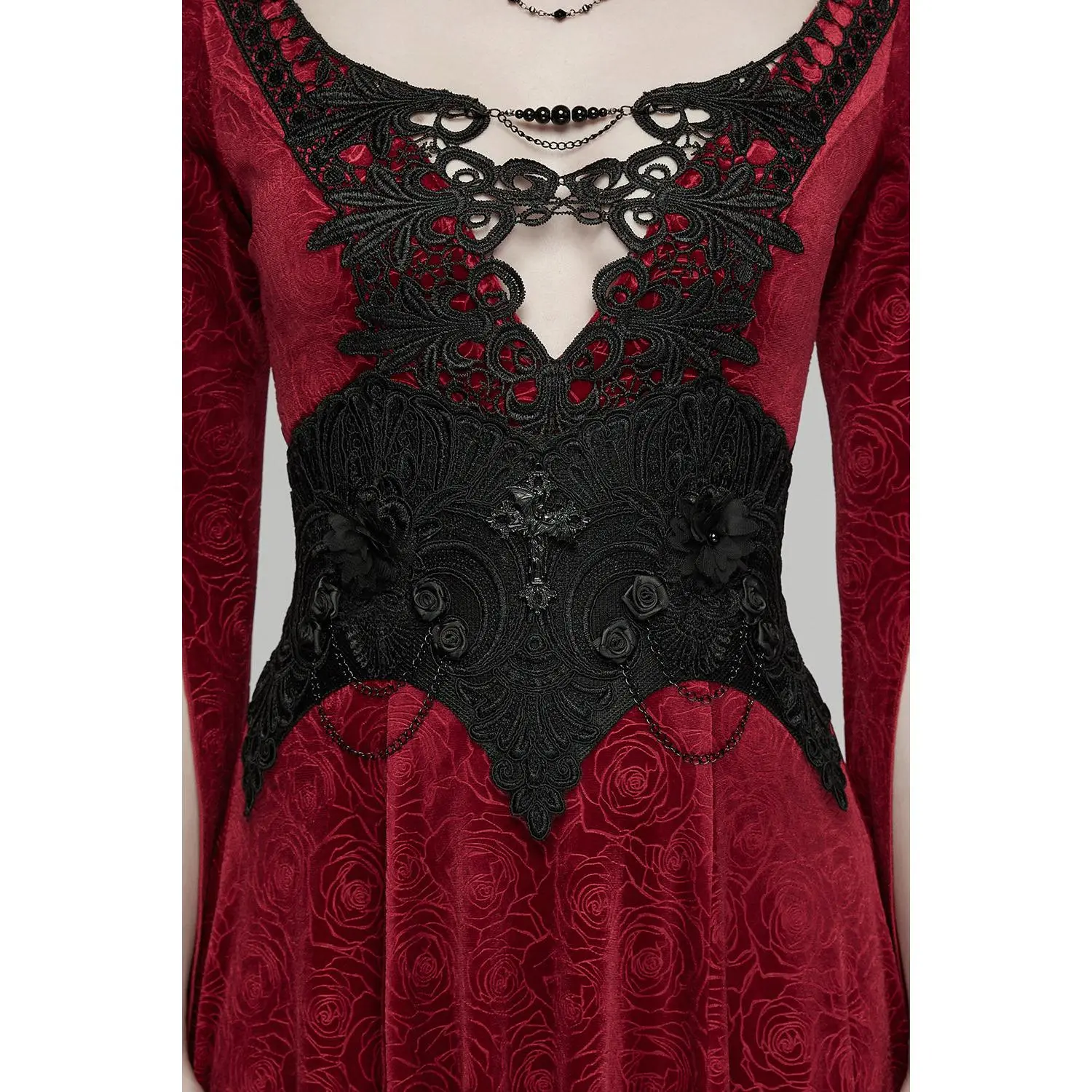 Night Rosary Embroidered Lace Coset