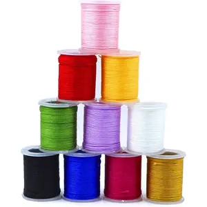 , 10 Rolls 0.8mm Nylon Cord Chinese Beading String Knotting for  Making Thread Colors