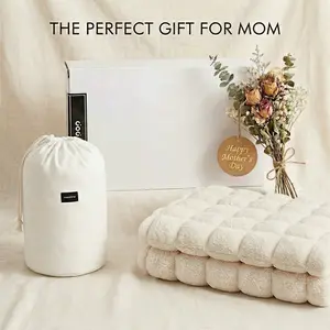 【Mother's day Deal】MACINSO Cozy Blanket-Patio Furniture Decor,Classic Bubble Pattern, Ideal for Bed,Couch, Travel,Camping, All Seasons,Home Bedroom Decor