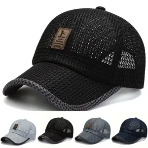 2-Pack Adjustable Mesh Hollow Trucker Hats, Summer Breathable Cool Sport Baseball Caps, Perfect for Casual Outfits & Outdoor Activities