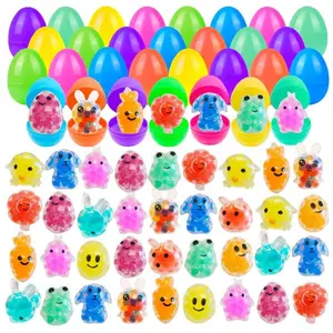 32-Pack Prefilled Easter Eggs with Squishy Toys – Bright Vibrant Squeeze Toys for Kids, Easter Basket Stuffers, Egg Hunt Fillers, Party Favors & Perfect Easter Gift