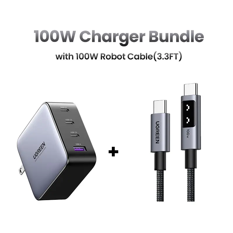 100W Foldable Charger +100W Robot Cable(3.3FT)