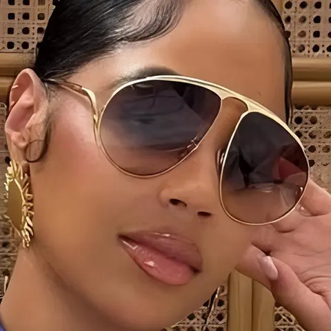 Fashion Large Frame Frog Sunglasses, Trendy Personalized Metal Sun Glasses, Outdoor Travel Vacation UV Protection Eyewear, Outdoor Ready, Fashionable Sunglasses