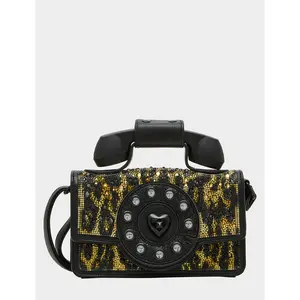 Betsey Johnson KITSCH MINI LEOPARD PHONE BAG LEOPARD