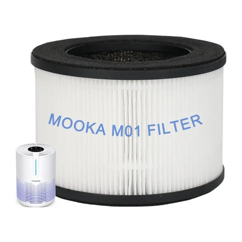 MOOKA Genuine True H13 HEPA Air Filters Replacement for M01 Purifier, Removes Dust, Smoke, Odor, Dander, Pollen, 1 Pack