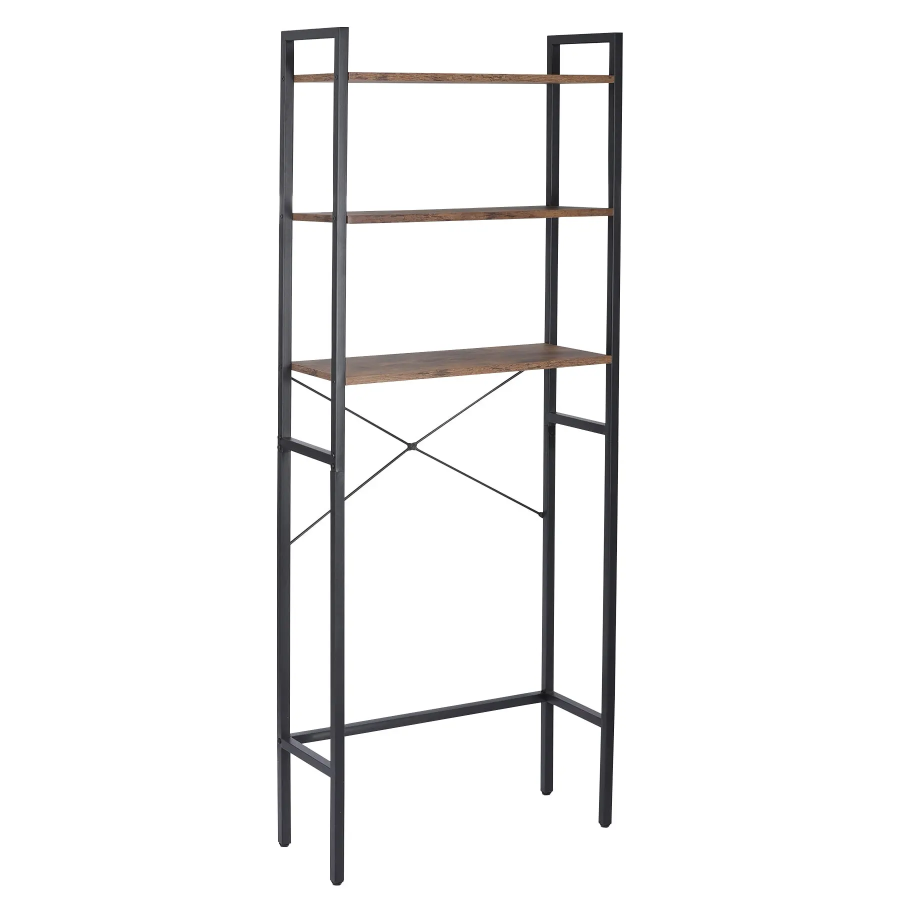Segawe 3-Tier Over the Toilet Storage Organizer - Metal-MDF Single Unit with Open Shelf, Large Size Bathroom Decor Cabinet for Indoor Home Supplies Organization