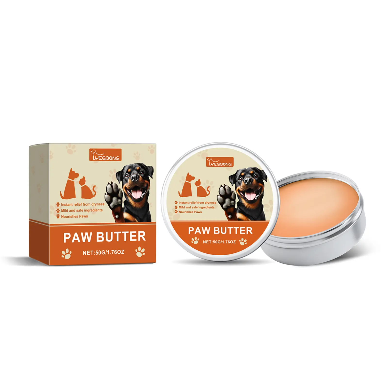 Paw Balm Wax For Dogs, pet's paw pads natural ingredients Dog Paw balm puppy Lick Safe Dry paw moisturizer for cracked noses too