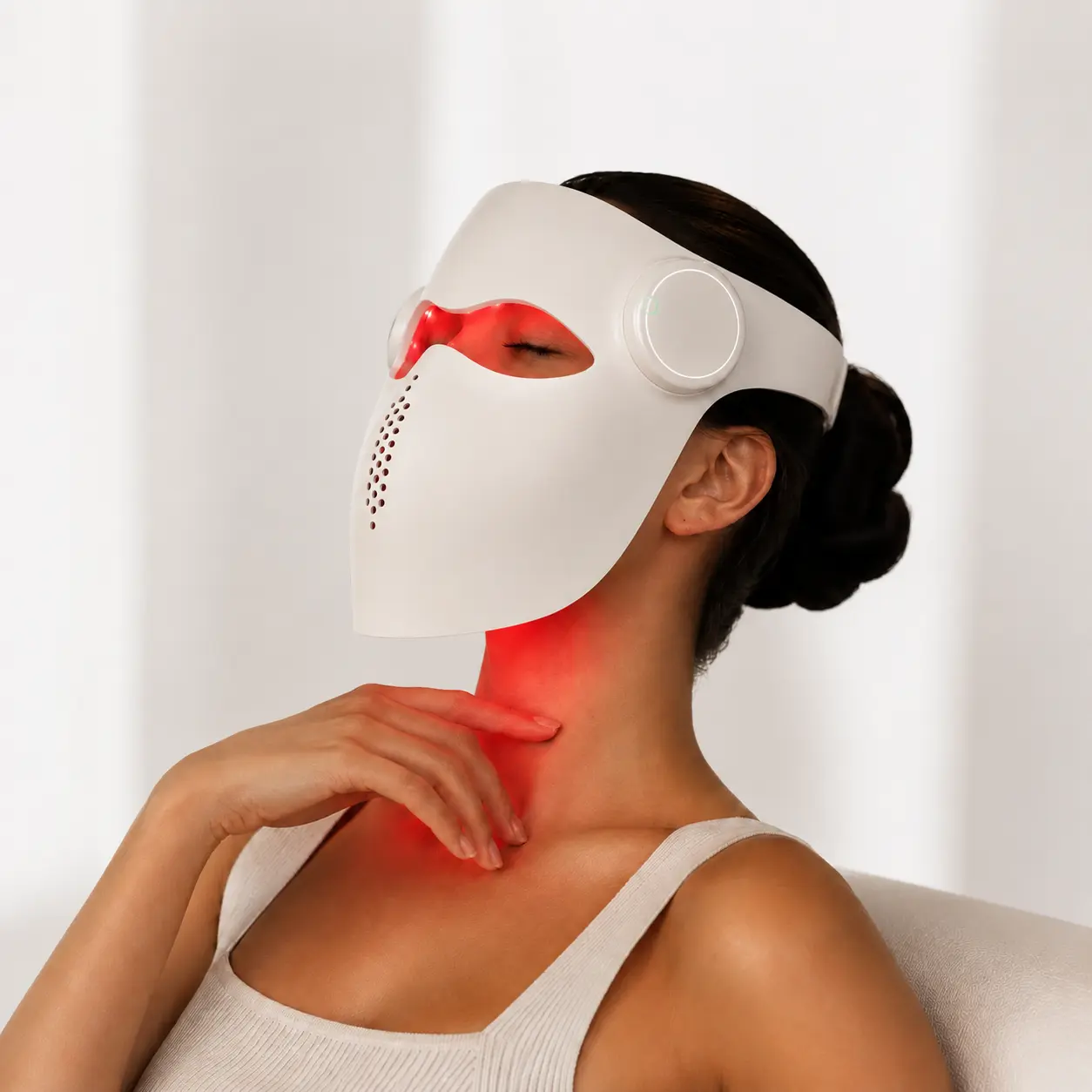 Red Light Therapy Mask, 288 LED Face Mask with 1064nm Near Infrared | 3 Color Light Therapy | Wireless Rechargeable | Anti Aging Skin Care