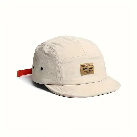 Men's Plain Vintage Japanese Streetwear Snapback Cap - Retro Hip-Hop Duckbill Style, Breathable Quick-Dry Polyester, Airflow Mesh Liner, Lightweight Eases All-Day Wear, Non-Stretch Fitted Hats, Urban Fashion Accessories, Him Gifts