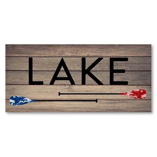 Courtside Market Lake House Canvas Wall Art - 12" x 24"