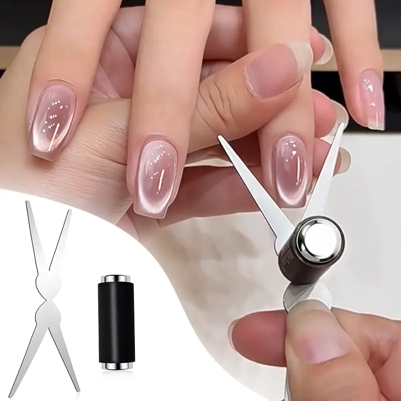 Honey Joy French Tip Tool Nail Magnet Nail Art Tool – Cat Eye Gel Polish Effect Magnetic Stick, Multi-Function Pen for Salon & DIY Manicure Design Nail Art Equipment Nail Tools