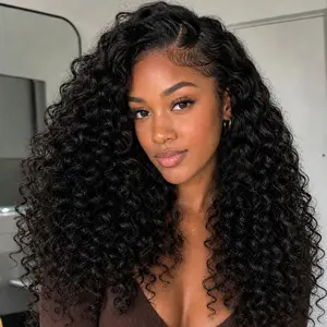 [NEW]CurlyMe Wear Go Glueless Indian Curly Human Hair Wig Thick & Full Defined Curls 13x6 Pre-Bleached Knots Pre-Cut Full Lace Frontal Wig with Elastic Drawstring #summerwins