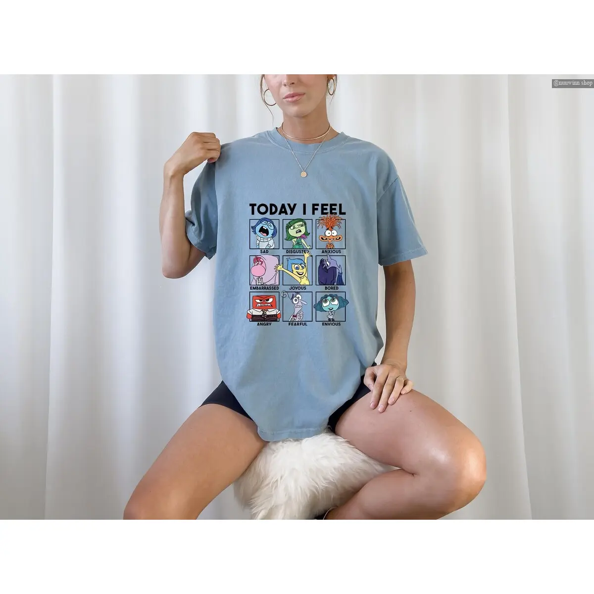 Comfort Colors Today I Feel Shirt, Inside Out Characters Family T-Shirt , Couple style