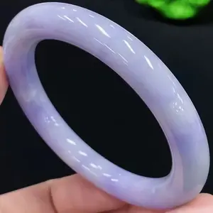 Natural violet jadeite A-goods bracelet