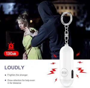 Safe Sound Personal Alarm, Keychain for Women, Rechargeable 130dB Personal Security Alarm Keychain with LED Lights, Emergency Safety Alarm for Women, Men, Children, Elderly