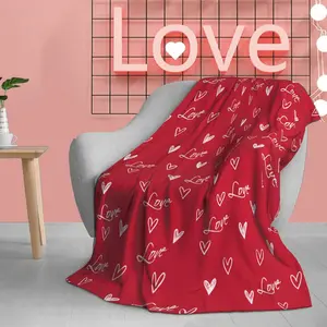Love Blanket Red Super Soft Fuzzy Warm and Cozy Heart Throws for Bedding Couch Sofa Bed 60 x 50 inch