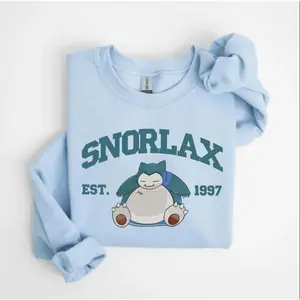 Snorlax Pkm Characters Sweatshirt, Anime Shirt Sweatshirt, Hoodie