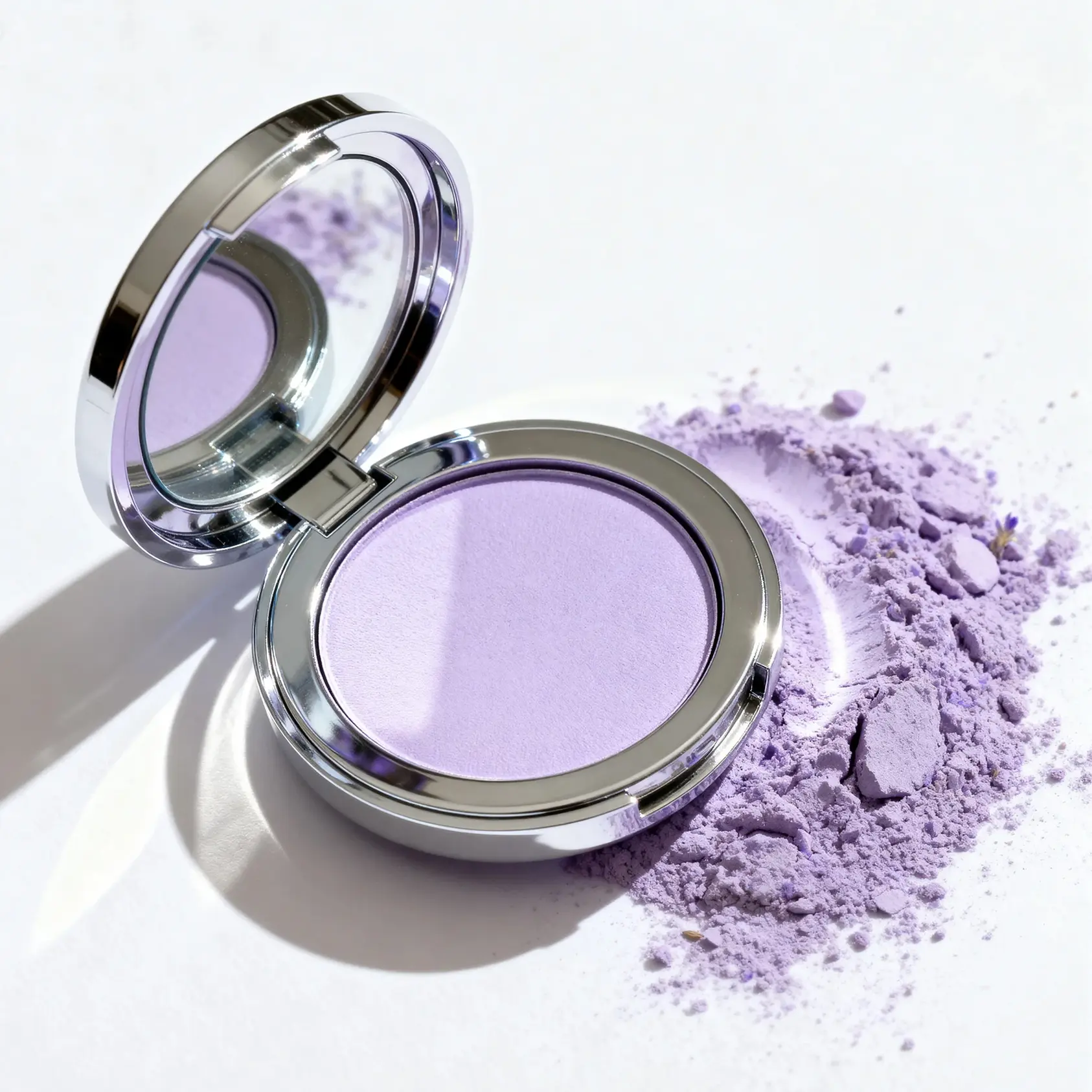Lavender Setting Powder - Mattifying Pressed Powder for Face, Oil Control & Color Correcting, Translucent Finish for All Skin Tones, Flawless Vegan & Long-Lasting Makeup Setting 0.35OZ