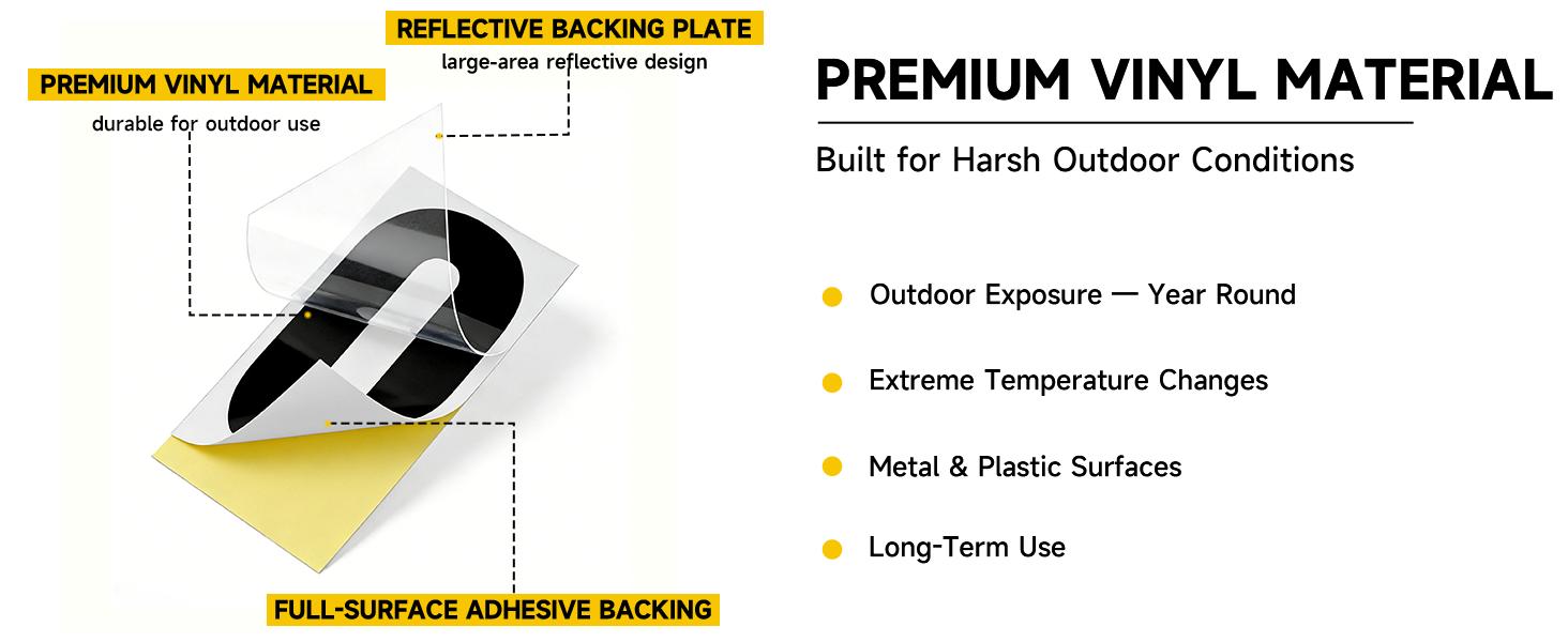 3 Sets Reflective Mailbox Numbers 0–9, Self-Adhesive Vinyl Address Numbers for Mailbox, Door, Fence and Garage