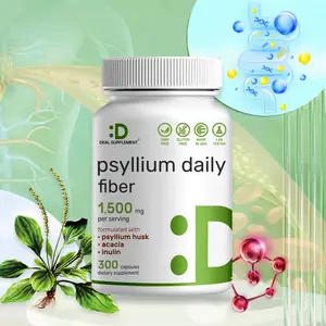 DEAL SUPPLEMENT Psyllium Husk Capsules –Soluble Fiber | Optimum Digestive Health for Gut & Colon Healthcare Dietary