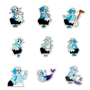 Rosie The Robot Sticker Pack 9 PCS Vinyl, Movie Car Wall Kid Phone Book Stickers, Funny Sticker Decal Decor