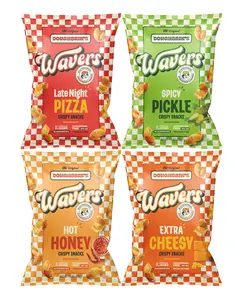 WAVERS by Doughbrik's Snacks, Flavor Sampler Bundle 4.5 oz Bags, Crispy Crunchy Texture Perfect Anytime Snack Made in the USA